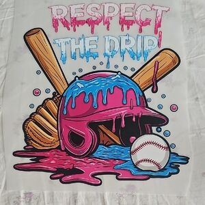 Baseball Drip Ready To Press Heat Transfer